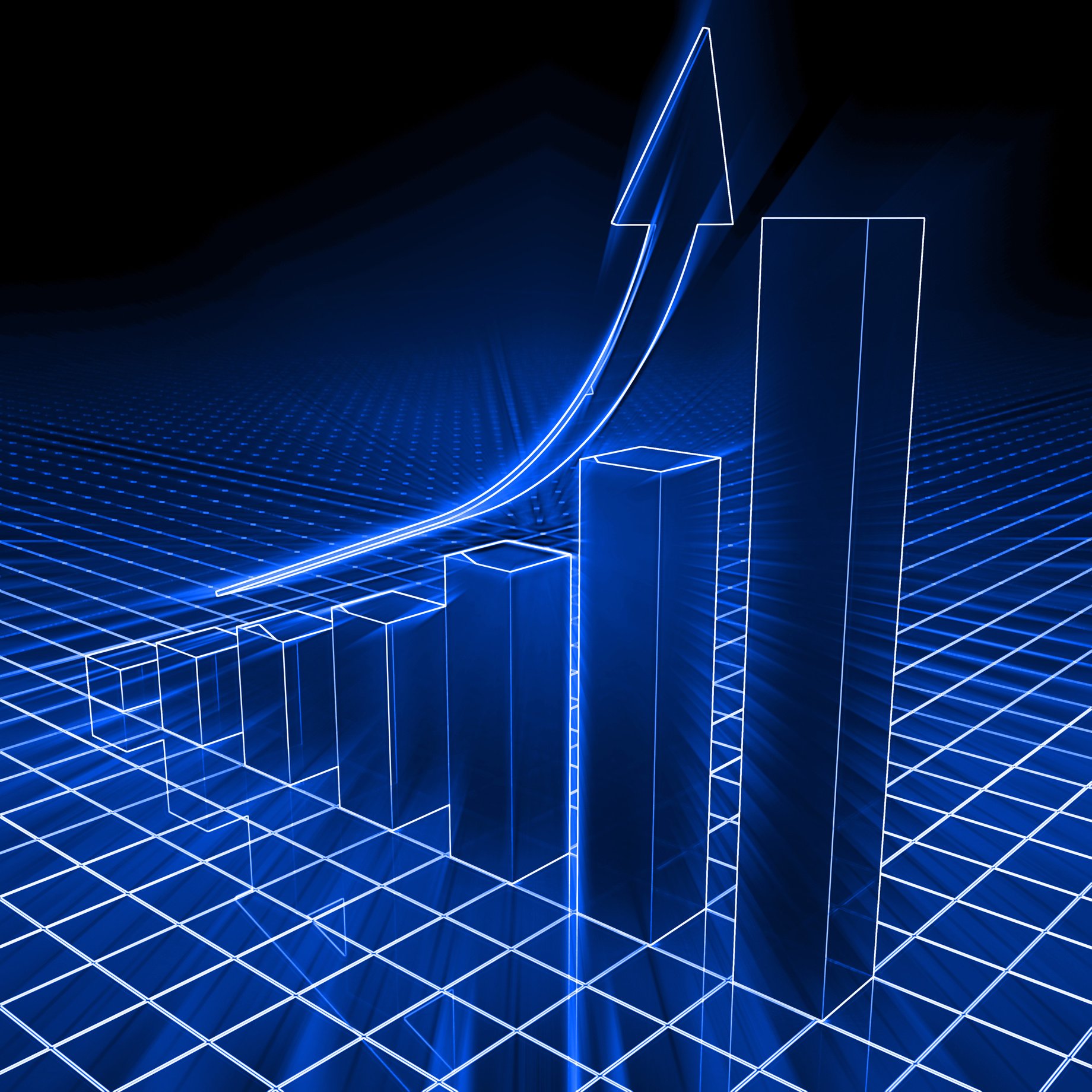 Business growth chart graph